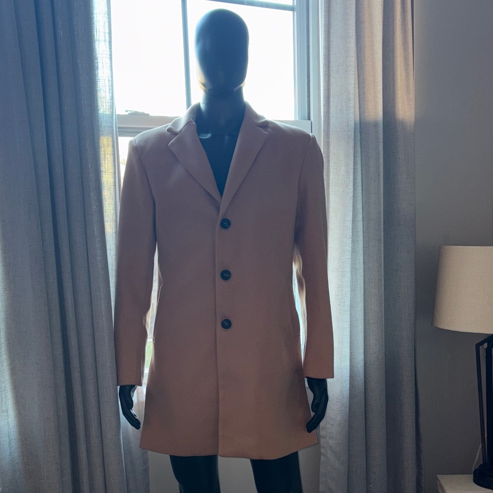 Warm Peacoat 3 Button Closure